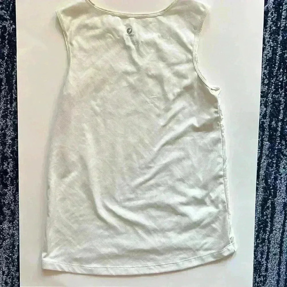 EUC Oiselle White Textured Mesh Top size 6 - Picture 3 of 4